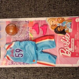 Barbie Blue Basketball Set with Rainbow Accents